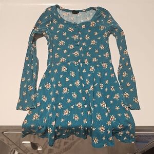 Floral Blue Kids Dress